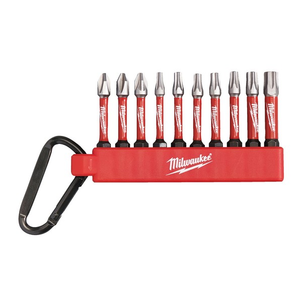 SHOCKWAVE Impact Duty 10 delni set1 udarnih vijačnih nastavkov na karabinerju