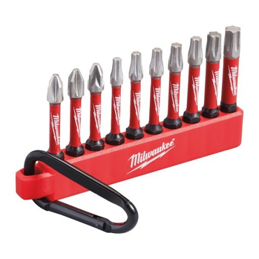 Milwaukee SHOCKWAVE Impact Duty 10 delni set1 udarnih vijačnih nastavkov na karabinerju - slika 2
