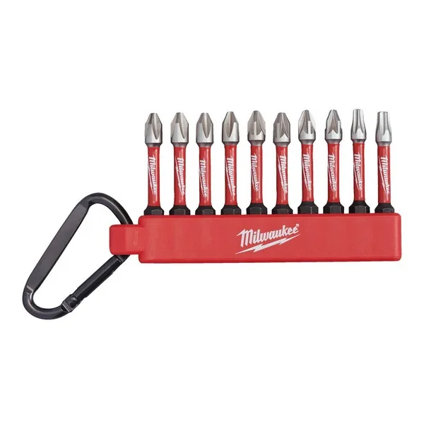 SHOCKWAVE Impact Duty 10 delni set2 udarnih vijačnih nastavkov na karabinerju