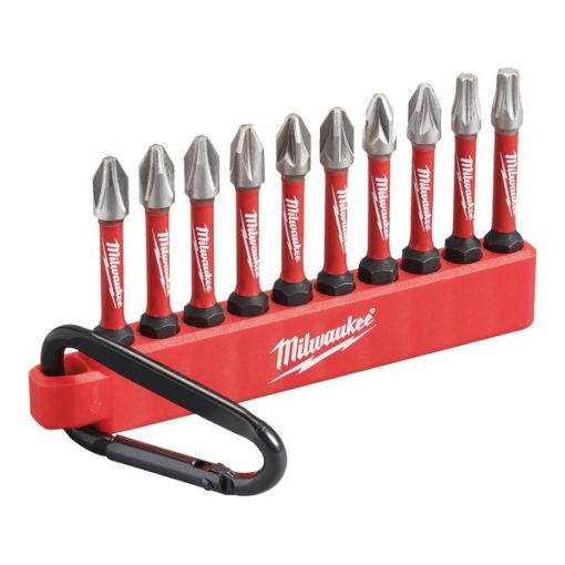 Milwaukee SHOCKWAVE Impact Duty 10 delni set2 udarnih vijačnih nastavkov na karabinerju - slika 2