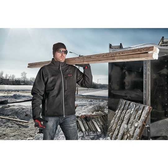 Milwaukee moška črna Softshell jakna M12 HJBL4 z gretjem - slika 4