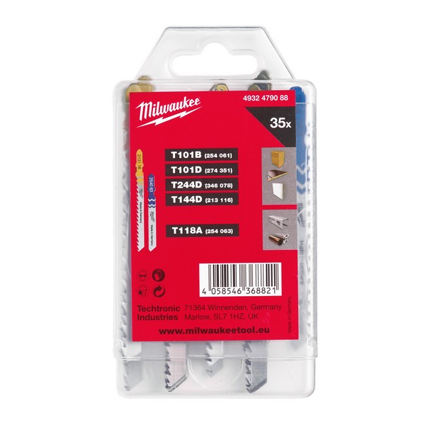 Set 35 žaginih Milwaukee listov za vbodno žago
