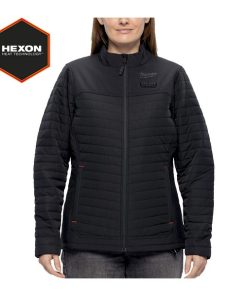 Milwaukee črna ženska ogrevana jakna s puhom HEXON M12 HPJLBL3-0