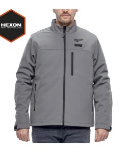 Milwaukee siva moška ogrevana jakna Hexon M12 HJGR6-0 z akumulatorskim gretjem