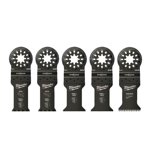 Milwaukee set rezil za multifunkcijsko orodje Starlock – les in kovina 5 delni