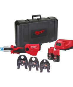 Milwaukee M12 ONEHPT-202C V-Set FORCE LOGIC™ hidravlična stiskalnica z ONE-KEY™ s tremi čeljusti za stiskanje V profila