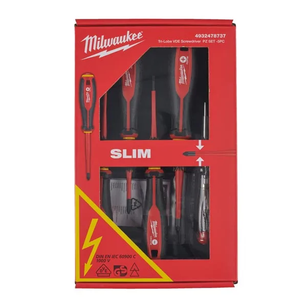 Set izvijačev TRI-LOBE VDE - 5 delni Milwaukee s testerjem napetosti
