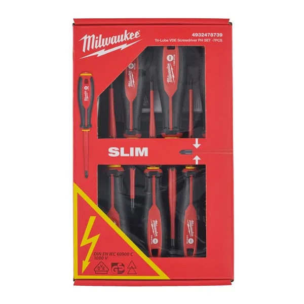 Set izvijačev TRI-LOBE VDE PH - 7 delni s testerjem napetosti