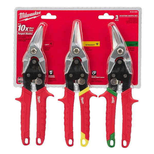 Set škarij za pločevino - 3 delni Milwaukee