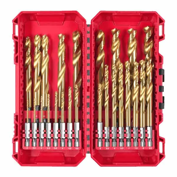 Milwaukee set 25 svedrov za kovino 2-13 mm RED HEX SHOCKWAVE HSS-TiN