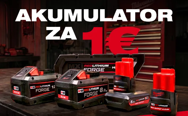 Milwaukee Redemption Classic Promotion 2026: tretji akumulator za samo 1 €
