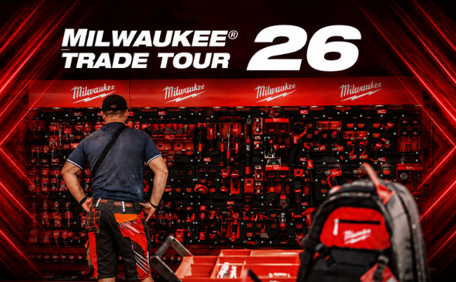 Trade Tour 2026 Milwaukee Tool Slovenija Grlica Big Red Truck